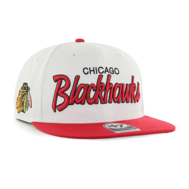 47 CAP NHL CHICAGO BLACKHAWKS CROSSTSCRIPT TWOTONE CAPT WH CASQUETTE